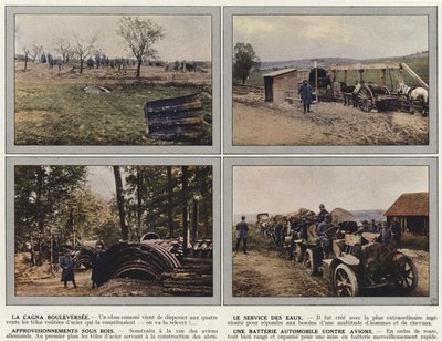 La Cagna Bouleversee, Le Service des Eaux, Approvisionnements Sous Bois, Une Batterie Automobile Contre Avions by Jules Gervais Courtellemont